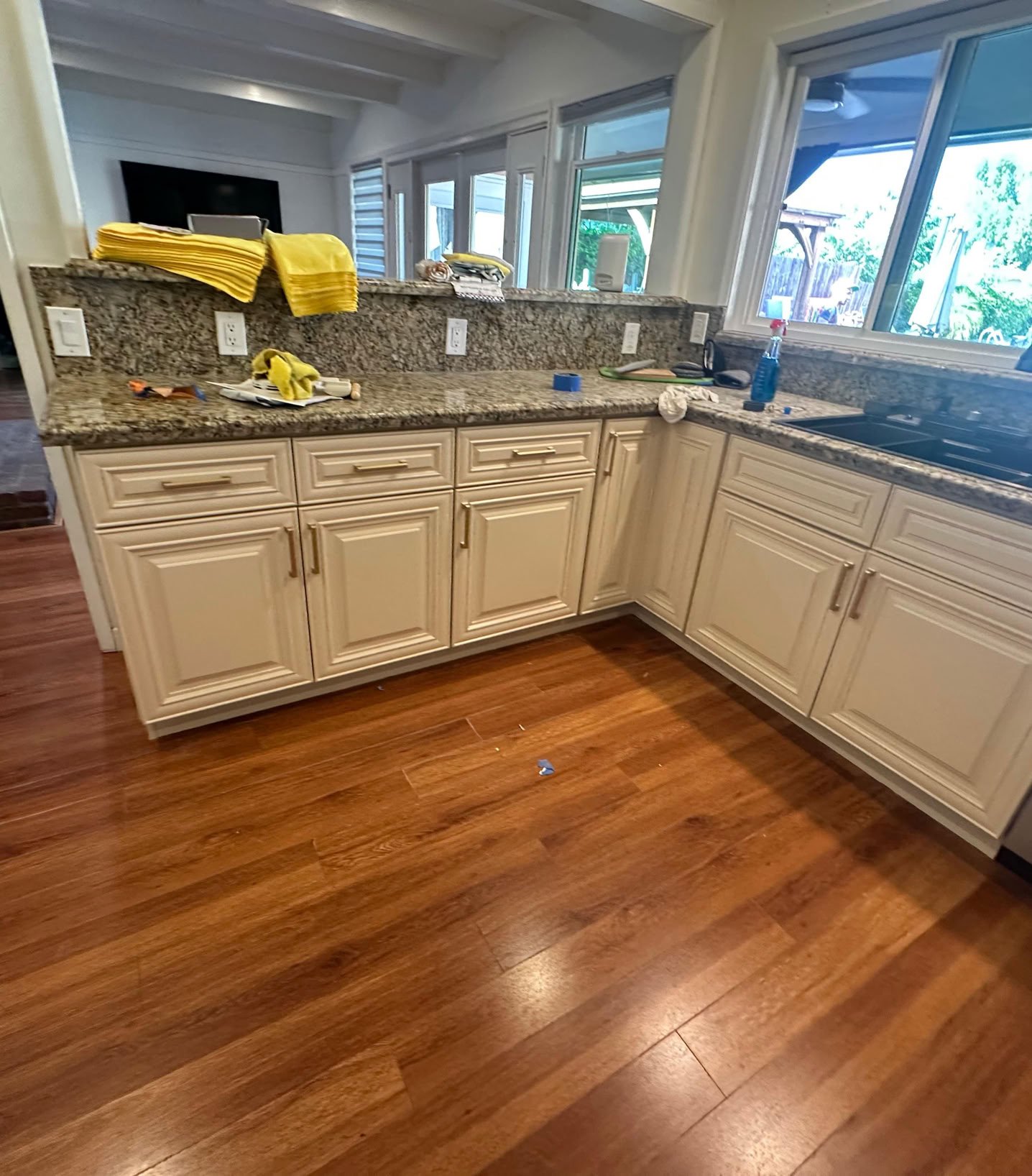 Close-up of a textured wall with abstract paint strokes and vertical stripes, showcasing concrete surfaces.